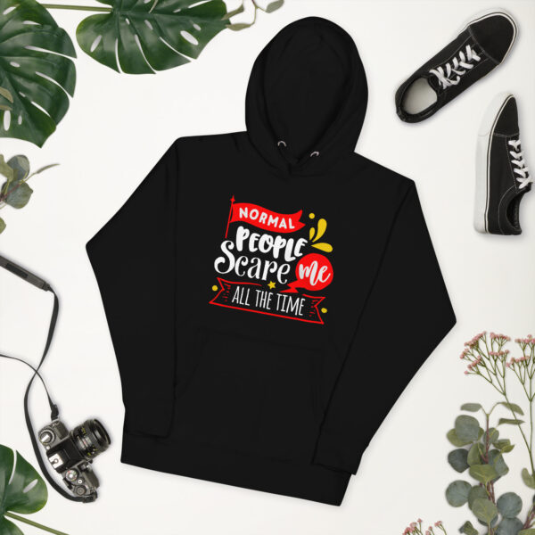 Normal People Scare Me, Black Hoodie